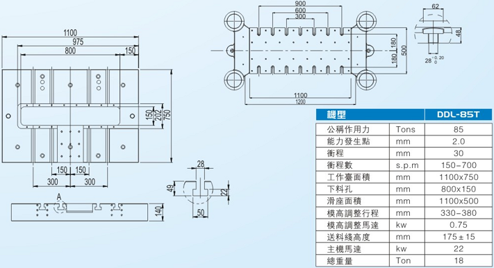 DDL-85T闭式双点高速精密冲床